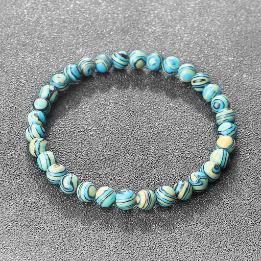 Elara - Blå Malachit Natursten Armband